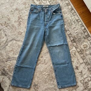 Levi’s Ribcage straight ankle Classic Straight-Leg Jeans - Blue size 26